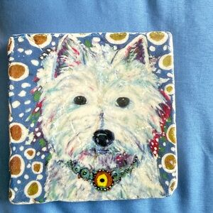 Ceramic tile of West Highland White terrier